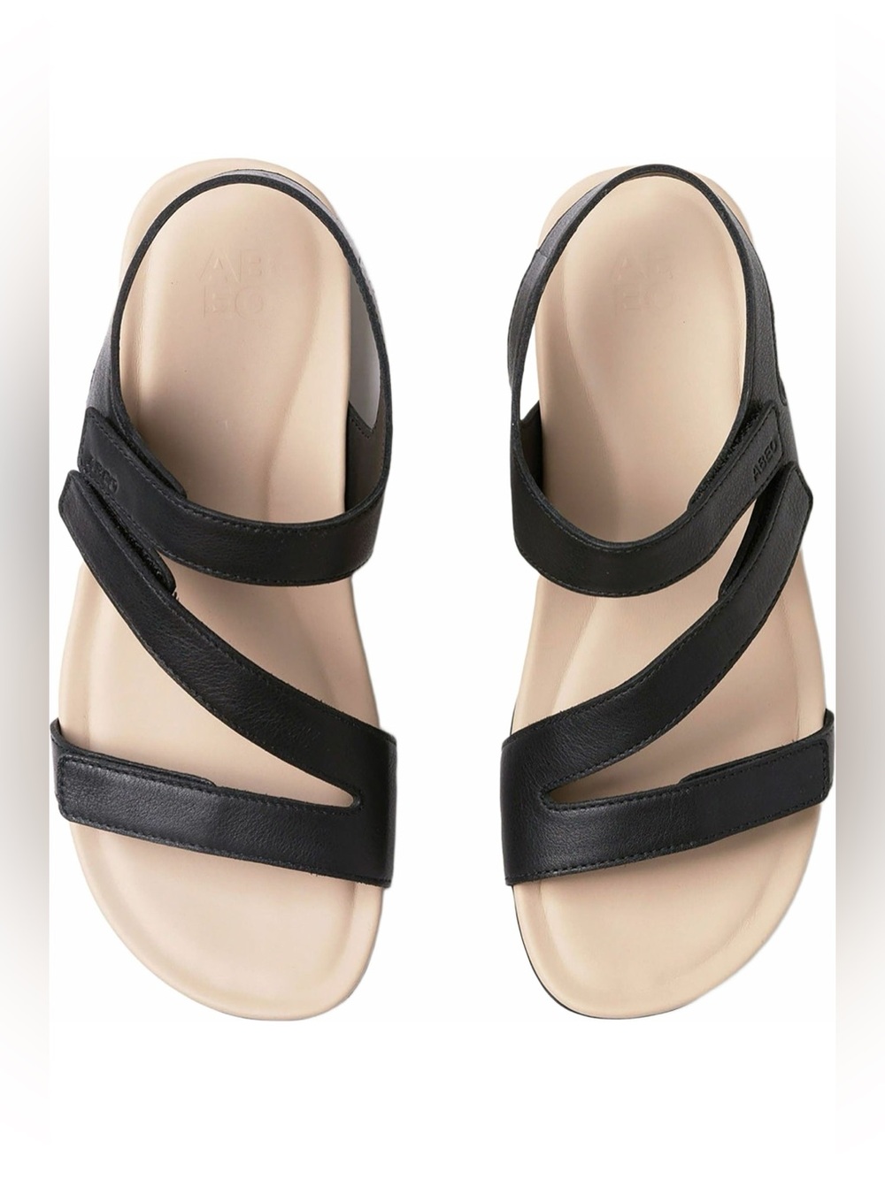 NWOT ABEO Black Strappy Slingback Sandals size 9